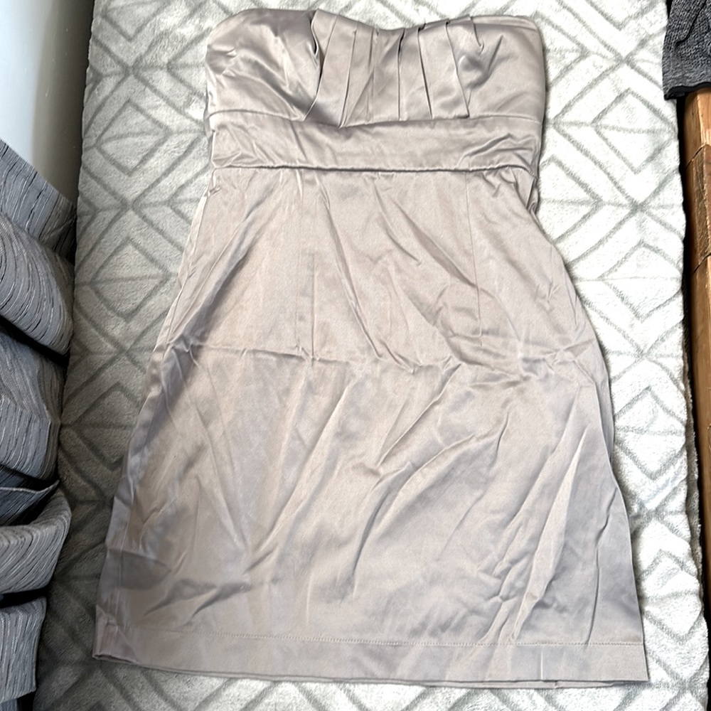 Strapless mini dress